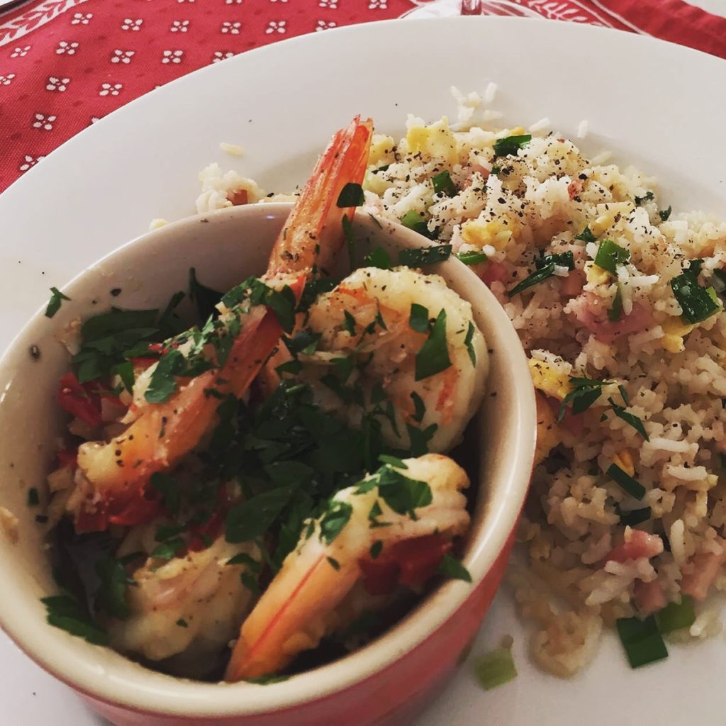 Chilli & Garlic Prawns with fried rice Monreale's Cooking Inspirations